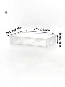 1pc/2pcs Desktop Dust-Proof File Storage Box, A4 File Organizer, Suitable For Storing Household Registration Book, Important Documents, Moisture-Proof File Bag, Stationery Storage Box - Clear - View 10