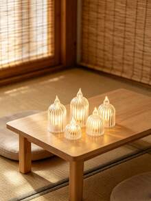3pcs Set Hot-Selling Transparent LED Electronic Candle Lights, Bar Decor Lights, Birthday Gift Electronic Candle Lights, Suitable For Multiple Scene Arrangements - Candy Lamp - View 2