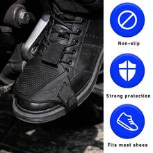 2PCS Motorcycle Gear Shift Pad PU Honeycomb Anti-Slip Shoe Cover, Hook And Loop Strap Universal Easy Installation, Enhances Foot Control And Riding Comfort, Wear-Resistant Anti-Scratch Anti-Dirt Protects Shoe Surface From Gear Lever Wear And Scratches, Full Toe Coverage Design Fits Leather Shoes Work Boots Canvas Shoes Riding Boots And More - Black - View 9