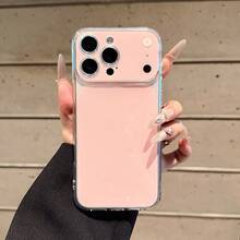 Funda de teléfono llamativa para PC, protector de lente de cámara y espejo para selfies resistente a arañazos, compatible con iPhone 17 16 15 14 13 Pro Max 12 Pro Max 11, regalo para días festivos - Rosa - Ver 1