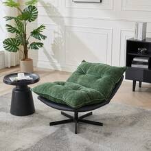 Sillón Relajador Giratorio - Ajuste de 3 Niveles (95°/110°/125°) - Negro - Ver 2
