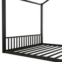 Kids Bed Frame House Shape - 140 X 200 Cm - White - 黑色 - 查看 10