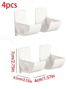 4pcs Wall-Mounted Trash Bag Holder, Adjustable Angle, Suitable For Storing Trash Bags, Shelves, Wall Shelves, Curtain Rods, Rolling Pins, Plastic Storage Containers, Suitable For Home, Kitchen, Storage Baskets, Restaurants,Perfect Gift For Mother - A - View 4