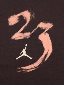 Jordan Men's AS DF SPT STMT GFX SS CREW Short Sleeve T-Shirt Knit Collarless Short TIQ7287-220 - Brown - View 3