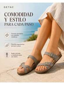 GETAC Women Flat Sandals - Coffee Brown - View 3