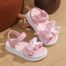 Lugualt Girls' Fashion Ruffle & Rhinestone Decor Platform Sandals - Pink - View 9