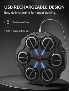Smart Bluetooth Music Punching Machine, Wall-Mounted Music Punching Target With Rhythmic Lights, Interactive Punching Trainer For Adults And Children, Home Fitness Equipment For Fitness, Stress Relief And Reaction Training - Multicolor - View 8