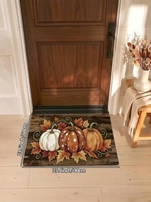 DAJIANG 1pc Autumn Pumpkin Door Mat Hallway Carpet, Multi-Color 3D Vintage Printed Pattern Rug, TPR Backing Non-Slip Mat, Suitable For Bathroom, Indoor, Hallway, Bedroom, Living Room, Bedside, Machine Washable Easy To Clean, Entryway Mat Holiday Home Decor - Multicolor - View 13