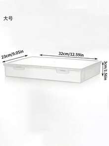 1pc/2pcs Desktop Dust-Proof File Storage Box, A4 File Organizer, Suitable For Storing Household Registration Book, Important Documents, Moisture-Proof File Bag, Stationery Storage Box - Clear - View 11
