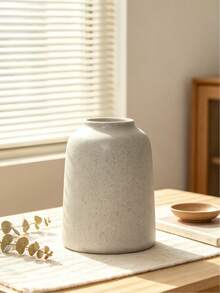 Mottled Textured Vase, Minimalist Neutral Sandstone Pattern Vase, Modern Rustic Style Decorative Vase, Suitable For Living Room Coffee Table, Home Decor - Multicolor - View 8