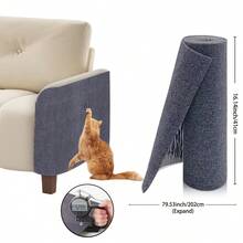 Cat Scratch Furniture Protector, Self-Adhesive Sofa Anti-Scratch Pad, Durable Cat Scratching Post Mat, Trimmable Sofa Wall Protector Pad, Cat Scratch Board - 30 X 200 cm - View 11