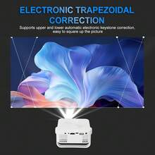 M60 Mini Projector, Supports 1080P Resolution With 2.4G WiFi. Equipped With USB & Type-C Ports, Portable Home Theater Projector, Projection Size Ranges From 20 To 100 Inches. - White - View 4