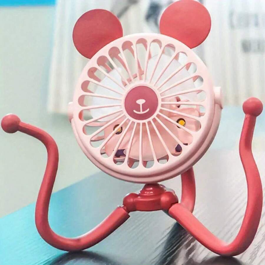 Baby Stroller Cooling Fans - C64-pink - View 1