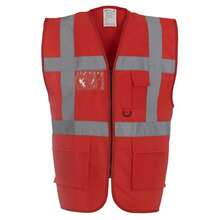Yoko Unisex Adult Executive Hi-Vis Waistcoat - Red - View 2