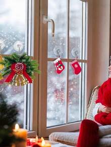 16/8pcs/1pc-Transparent Plastic Suction Cup Hooks, Multi-Functional Traceless Hooks, Strong Load-Bearing, Waterproof, Suitable For Windows, Glass, Shower, Bathroom And Kitchen Walls, Ideal For Daily Use, Holidays, Parties And Carnival Decoration, Christmas Wreath Hooks - Transparent - View 5