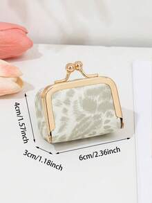 CHARM INFINITE Litchi Texture Kiss Lock Mini Coin Purse, Portable PU Leather Small Wallet For Coins, Rings, Earrings, Jewelry Daily Storage Bag - Multicolor - View 12