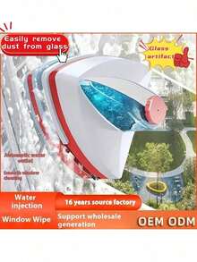 1pc Multifunctional Magnetic Glass Scraper Cleaner, Made Of ABS Material With Water Storage And Hand Protection Function, Equipped With Powerful Suction Cup Non-Mark Rubber Blade, Easily Clean Windows, Doors And Mirrors, High-Rise Building Magnetic Double-Sided Glass Cleaner, Strong Magnetic Glass Cleaning Tool, Suitable For 3-10mm Thick Single-Layer Glass, No Electricity Required, Durable Plastic - A - View 7