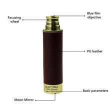 1pc Adult Bronze Monocular Telescope, Vintage Telescopic, 25X30 High Magnification, High Resolution, Outdoor Mini, Compact Portable, 30mm Objective Lens, 12mm Eyepiece (For Christmas/As Gift) Telescope, Monocular Pirate Telescope High Definition Vintage Telescopic Outdoor Travel Viewing Portable Wilderness - Multicolor - View 3