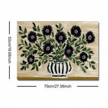 1 Peça Pôster em Tela Botânico Floral Rústico Noric com Moldura/Sem Moldura, Arte Floral Escandinava Folk Art Cottagecore, Impressão de Arte de Parede Decoração Fazenda Minimalista Pintura Vintage para Corredor, Sala de Estar, Quarto, Decoração de Casa Moderna - A - Visão 12