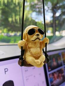 Cute Swinging Labrador Retriever Pet Dog Car Rearview Mirror Hanging Ornament, Car Interior Accessory - Pendant - View 2