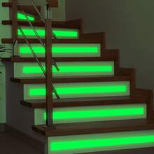 1pc Roll (4*100cm) Glow-In-The-Dark Strip Sticker, Luminous Wall Decor For Home, Stairs, Door Frame, Window Frame, Indicator Floor Sticker, Wall Decal, Self-Adhesive Glow-In-The-Dark Stair Waistline Wall Sticker, Fluorescent Light-Absorbing Kickplate Sticker, Home Stair Decor Glowing Sticker, Light-Absorbing Glow-In-The-Dark Stair Decor Sticker, Waterproof Self-Adhesive Stair Kickplate Sticker, Hallway Entrance Warning Glowing Wall Sticker - One Size Fits All - View 4