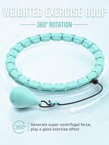 JLoibao Weighted Circle untuk Dewasa, Alat Penurunan Berat Badan, Ukuran Plus 47 Inci/120cm, 24 Mata Rantai yang Dapat Dilepas & Bola Kosong DIY, Latihan yang Cocok untuk Wanita dan Pemula - Cadet Blue - View 4