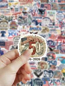 100pcs U.S. 250th Anniversary Stickers For Skateboard, Guitar, Laptop, Suitcase, Storage Box, Room Decor DIY Graffiti Stickers - United States - View 6