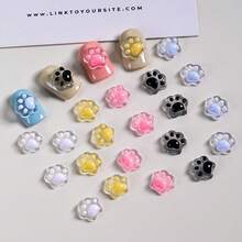 60 buah Gantungan Resin Cakar Kucing 3D Bercahaya dalam Gelap, Aksesori Gaya Y2K Lucu, Dekorasi Serbaguna untuk Casing Ponsel, Jepit Rambut, dan Kerajinan DIY. Aneka Warna Acak - MultiWarna - View 5