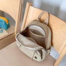 Mochila pequeña de unicolor estilo macaron, versátil y casual, ligera y sencilla para ir al trabajo, para hombres y mujeres - Multicolor - Ver 5