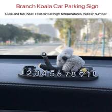 New Car Temporary Parking Phone Number Plate, Cute Cartoon Koala Creative Removable Car Interior Parking Ornament - Multiple Styles - View 4