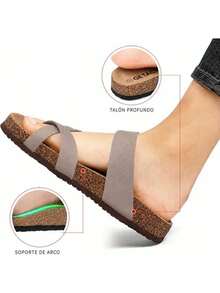 GETAC Women Flat Sandals - Coffee Brown - View 7