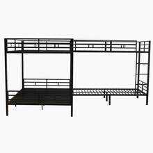 Bed Frame With Metal - Ladder 3 Steps - Air Spring - Multi Bed Configuration - Black - View 11