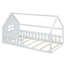 Bed Frame Kids House - 90x200cm - 白色 - 查看 7