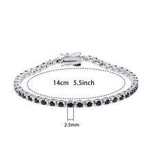 emejewe 1D VVS1 Moissanite Tennis Bracelet, Original S925 Sterling Silver Plated With White Gold, Comes With GRA Certificate, Unisex - Black - View 45