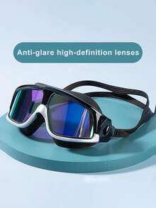 High Definition Seven-Color Swimming Goggles, Unisex Swimming, Colorful Mirrored Lens, Wide Field Of View, Comfortable Fit, Adjustable Sports Swimming Goggles - Silver - View 7