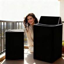 Top-Loading Washing Machine Cover, Durable Oxford Fabric Material, Suitable For Most Top-Loading Washing Machines, Applicable For Indoor And Outdoor Environments, Balcony, Bathroom And Other Places, Outdoor Dedicated Home Appliance Protective Cover - Black - View 9