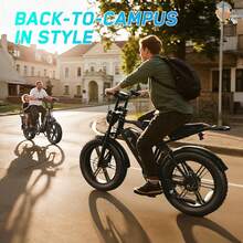 TST Electric Bike For Adults 749W Peak 20" Fat Tire All-Terrain E-Bike 60 Miles Electric Dirt Bike - 48V 15AH Battery - 黑色 - 查看 8