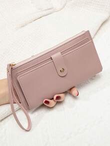 FOREVER MIYIN Card Holder Long Wristlet Wallet For Women, Multiple Colors Portable Mini Purse Bag, Coin Zipper Handheld Handbag Daily Travel Storage - Multicolor - View 2