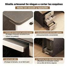 Home Office Desks - Grey - View 5