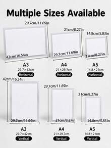 2/3/5/10pcs (With Adhesive) Hollow Transparent Acrylic Schedule Planner Display Stand & To-Do List Frame, A4 Reusable Dry-Erase Chore Chart Holder, Aesthetic Desktop Decor, Suitable For Room Decoration & School Locker Organization - Multiple Specifications - View 5