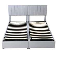 Bed Frame 180x200 Cm Hydraulic With Storage – Grey - 灰色 - 查看 11