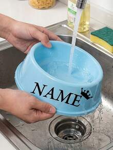 Customizable Pet Name Plastic Pet Bowl, Suitable For Dogs And Cats, Easy To Clean, Ideal Pet Memorial Gift - Multicolor - View 4