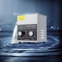 Limpiador ultrasónico de 2 l con calentador, temporizador y cesta, máquina de cavitación sónica digital profesional, 60 W, para relojes, gafas, monedas, piezas metálicas y herramientas. - Plateado - Ver 9