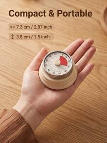 Mechanical Kitchen Timer With Clear Scale Dial, Round Wind-Up Timing Tool, Multiple Soft Color Options, Manual Timing Device Suitable For Cooking, Baking, Studying, Sports Time Reminder, Home Timing Gadget - Multicolor - View 8