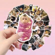 50pcs Monkey & Gorilla Pattern Vinyl Cartoon Highly Attractive Decorative Stickers, Suitable For Planner, Envelope Sealing, Guitar, Musical Instruments, Halloween, Christmas, Teen Party Supplies, Rewards And Inspirational Decoration - 50pcs-multicolor - View 5