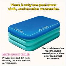 Pool Cover/Inflatable Pool Cover - Thickened PE Fabric, Multiple Sizes Available, Sun Protection, Anti-Aging, Dustproof, Waterproof, UV-Resistant With Drawstring Cover, Drawstring Closure, Wind-Resistant And Secure, Keeps Clean And Prevents Leaf Accumulation, Suitable For Ground Inflatable Pools And Home Yard Pool Users - C - View 17