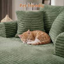YQzyphyna 40.5'' Boneless Cloud Sofa Bed – Deep Seat Cushion No Assembly Required, Modern Fluffy Loveseat Couch For Living Room & Bedroom,For Small Spaces, Apartment, Movie Night - 綠色 - 查看 6