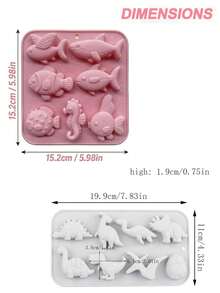 1件動物糖果巧克力模具－可愛矽膠糖果模具，包含熊貓、大象、河馬、獅子、青蛙、大猩猩、蝴蝶、大象、蝸牛、樹懶、十二生肖動物等，多功能適用於慕斯甜點、蛋糕、巧克力、果凍、手工皂、冰塊、蠟燭，易脫模，情人節禮物、萬聖節禮物、聖誕禮物，完美的烘焙禮物！ - 彩色 - 查看 5