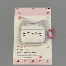 1個可愛睡貓耳機保護套，相容 第4代、3 Pro/2，Apple 耳機保護殼 - 無色 - 查看 5