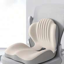 One-Piece Memory Foam Seat Cushion, Ergonomic Design, Enhanced Back Support, Breathable Hollow Structure, Suitable For Office Chairs, Hip Shaping Cushion, Relieves Long-Sitting Fatigue, Applicable To Multiple Scenarios - Multicolor - View 11